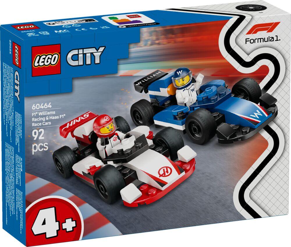 LEGO® City F1® Williams Racing og Haas F1® racerbiler 60464