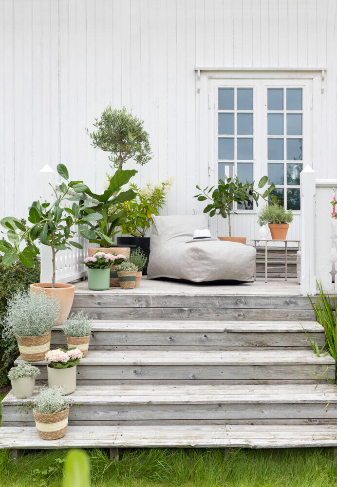 Hvaler flettet potte