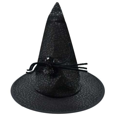 Halloween heksehatt med edderkopp
