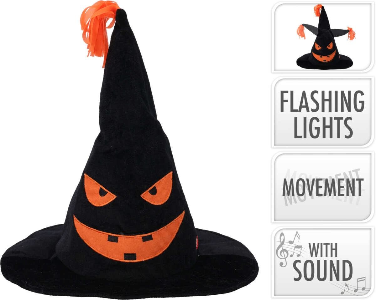 Halloween heksehatt med gresskar