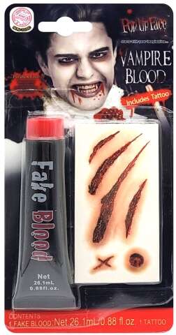 Halloween vampyrblod - og sår sett