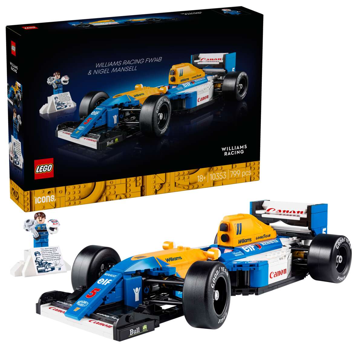 LEGO® Icons Williams Racing FW14B og Nigel Mansell 10353