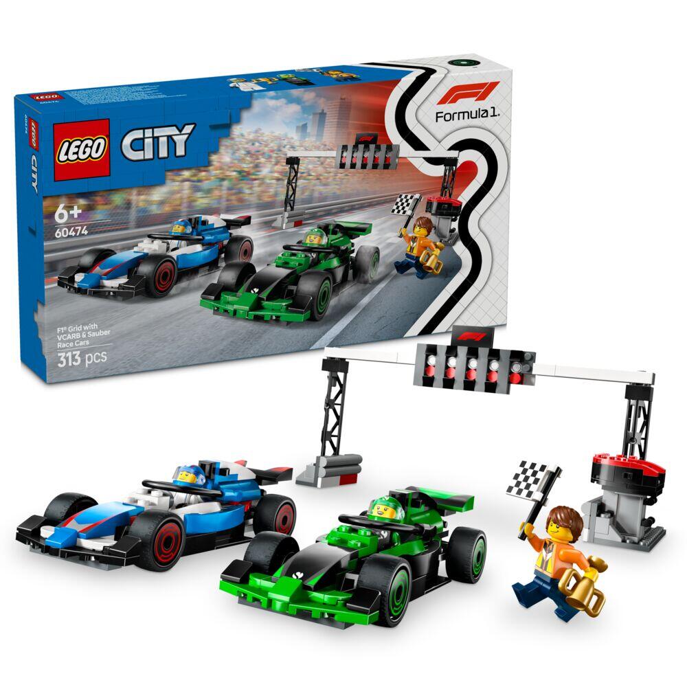 LEGO® City F1®-grid med VCARB- og Sauber-racerbiler 60474