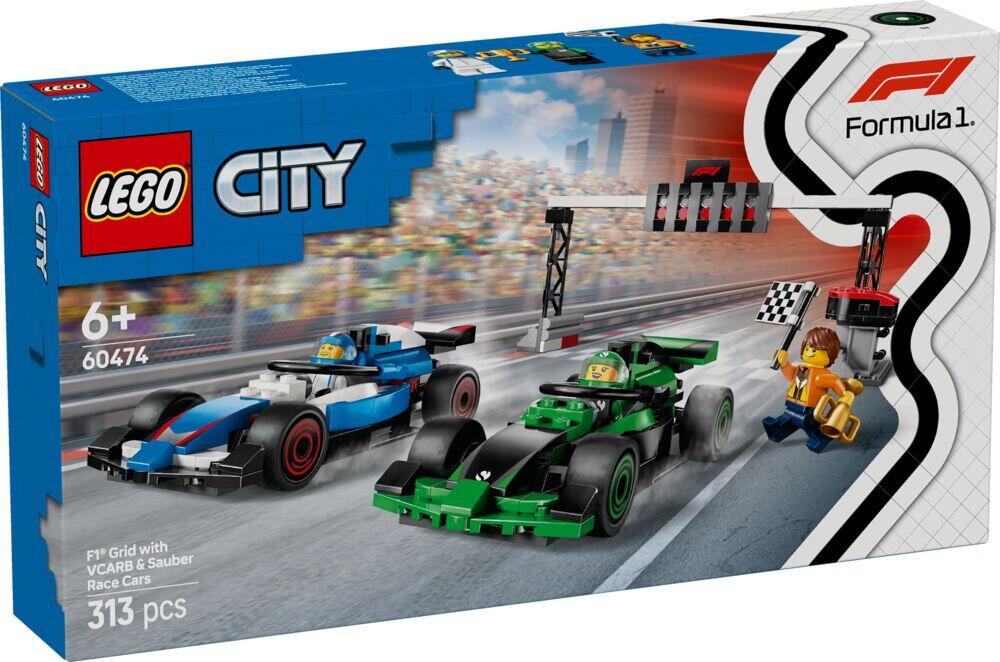 LEGO® City F1®-grid med VCARB- og Sauber-racerbiler 60474