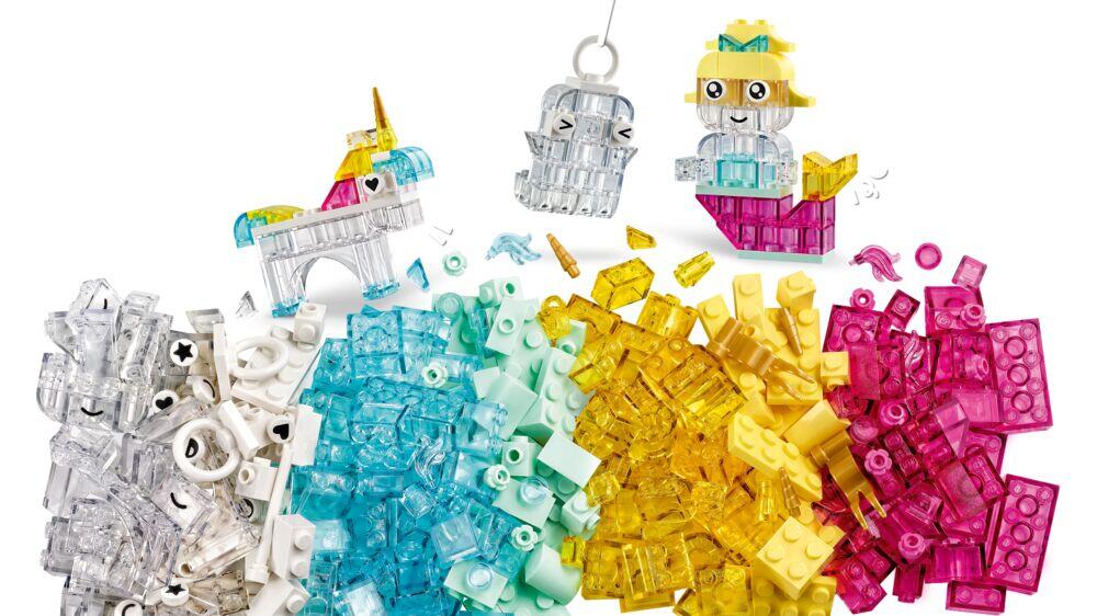 LEGO® Classic Magisk boks med gjennomsiktige klosser 11040