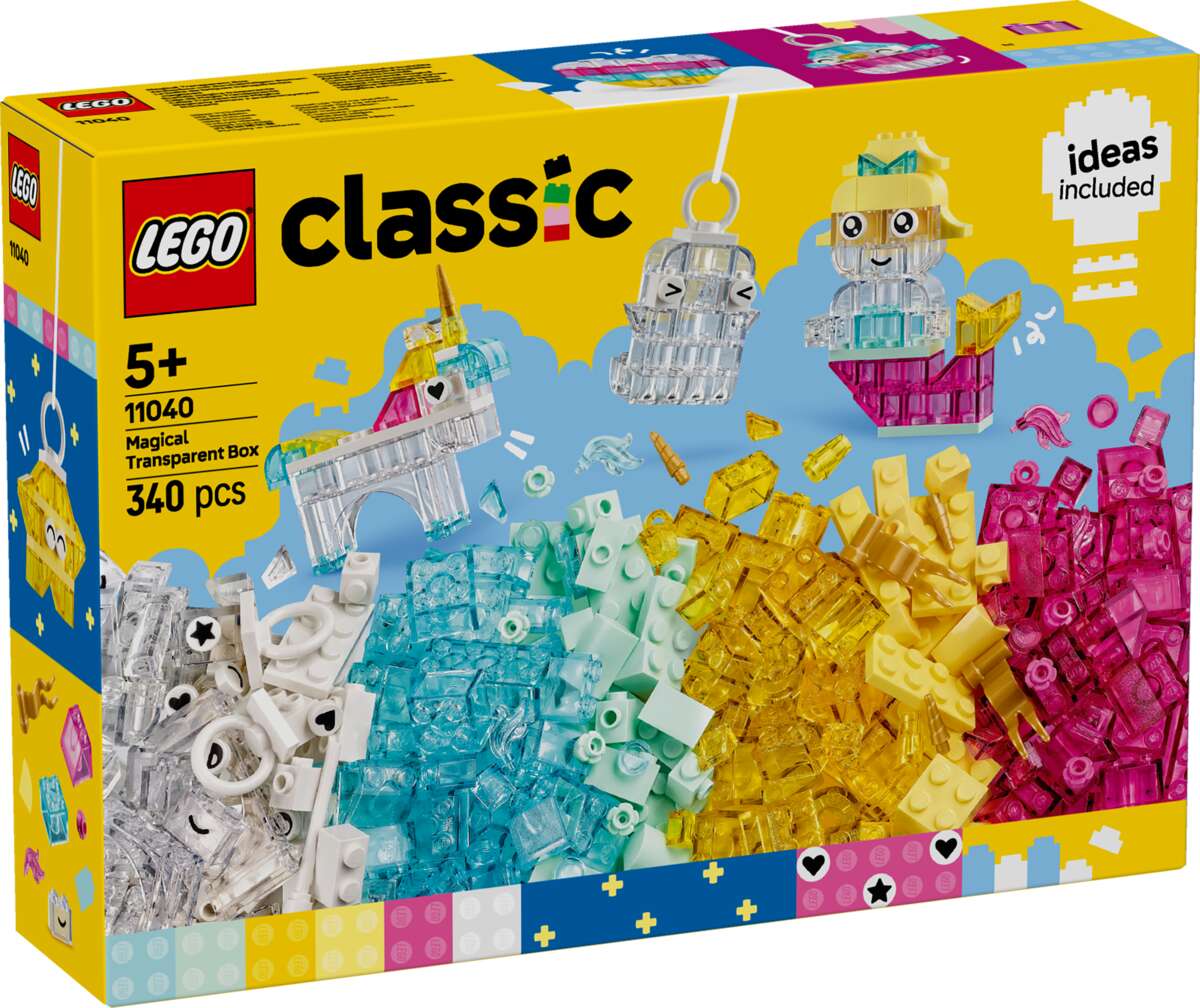 LEGO® Classic Magisk boks med gjennomsiktige klosser 11040
