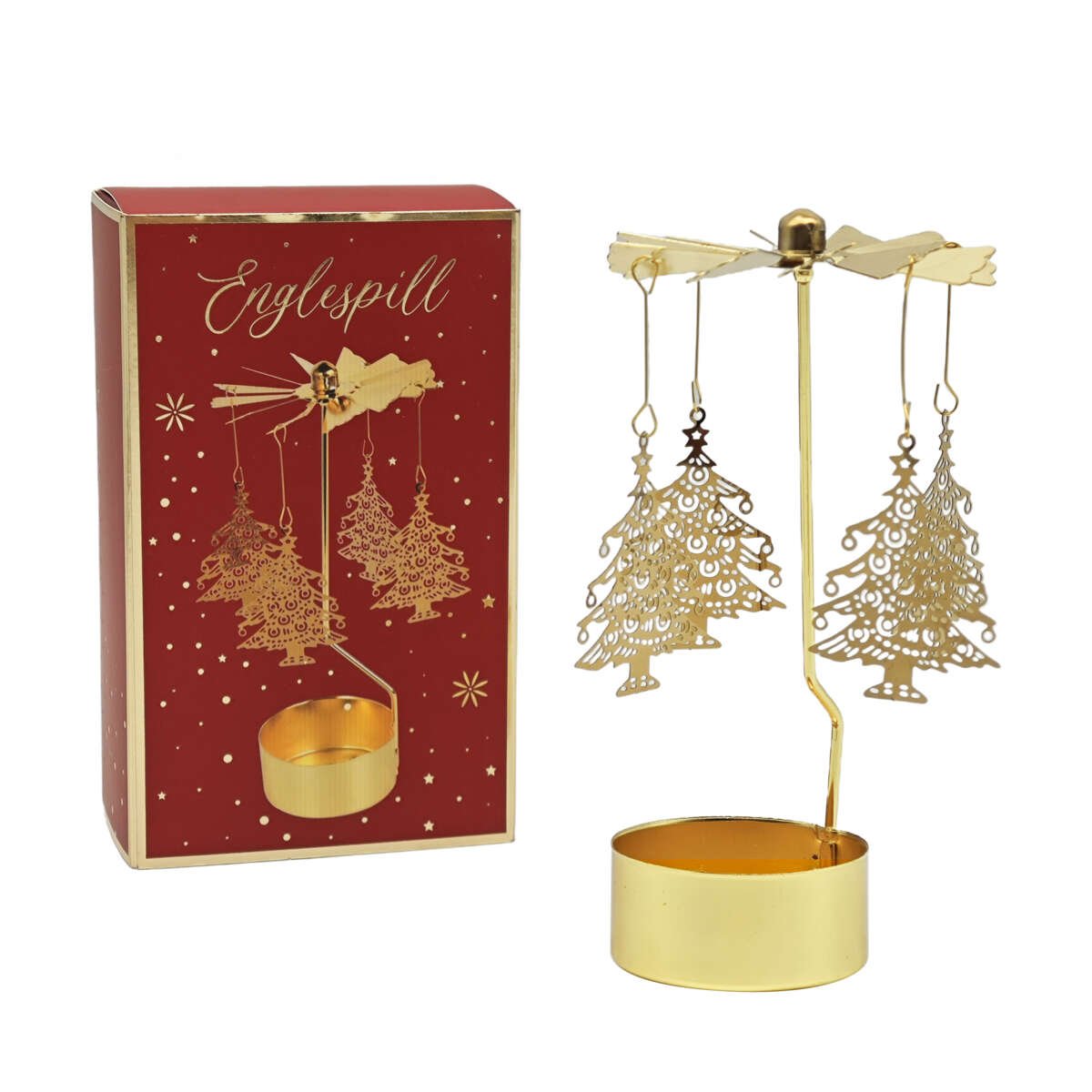 Englespill med juletrær