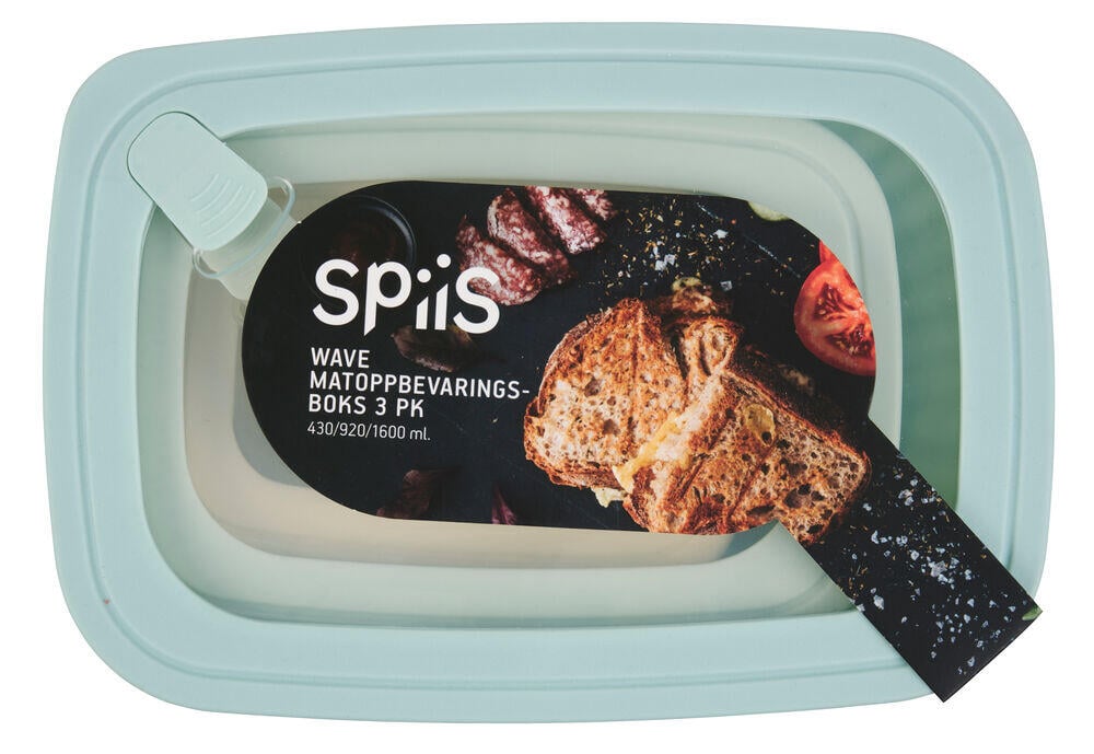 SPiis Wave matoppbevaring 3 stk