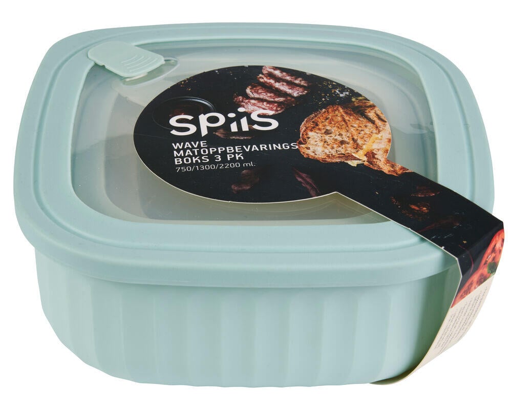 SPiiS Wave matoppbevaring 3 stk