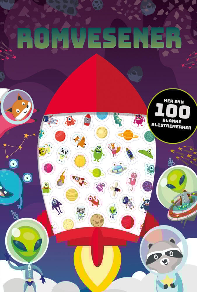 Aktivitetsbok romvesener boblesticker