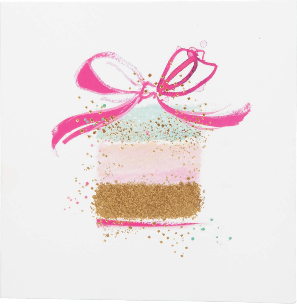 Kort Gave med rosa sløyfe