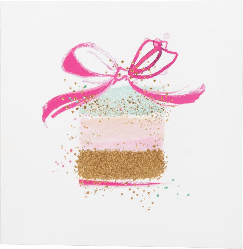 Kort Gave med rosa sløyfe