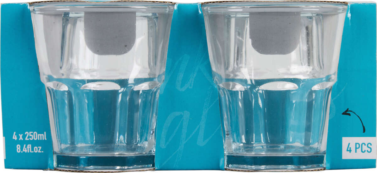 Excellent Houseware vannglass 4pk