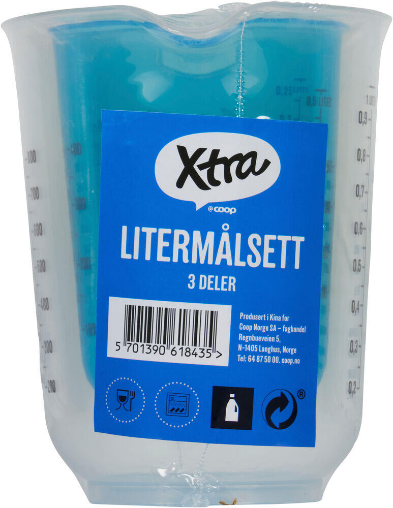 Xtra litermål-sett farger