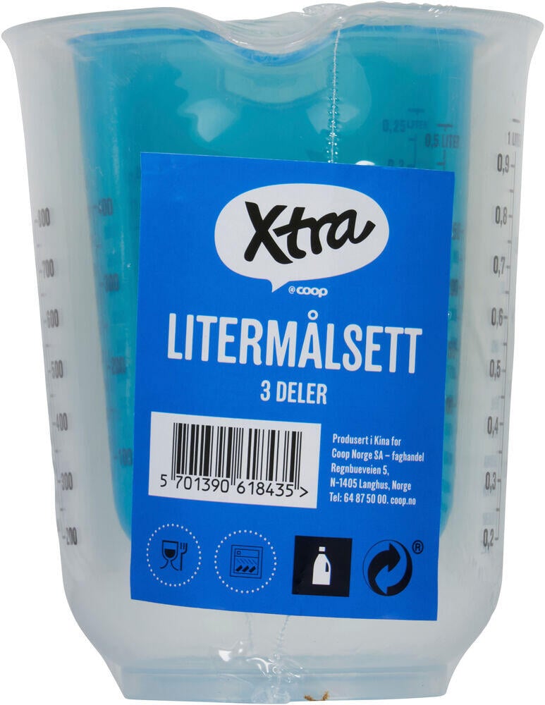 Xtra litermål-sett farger