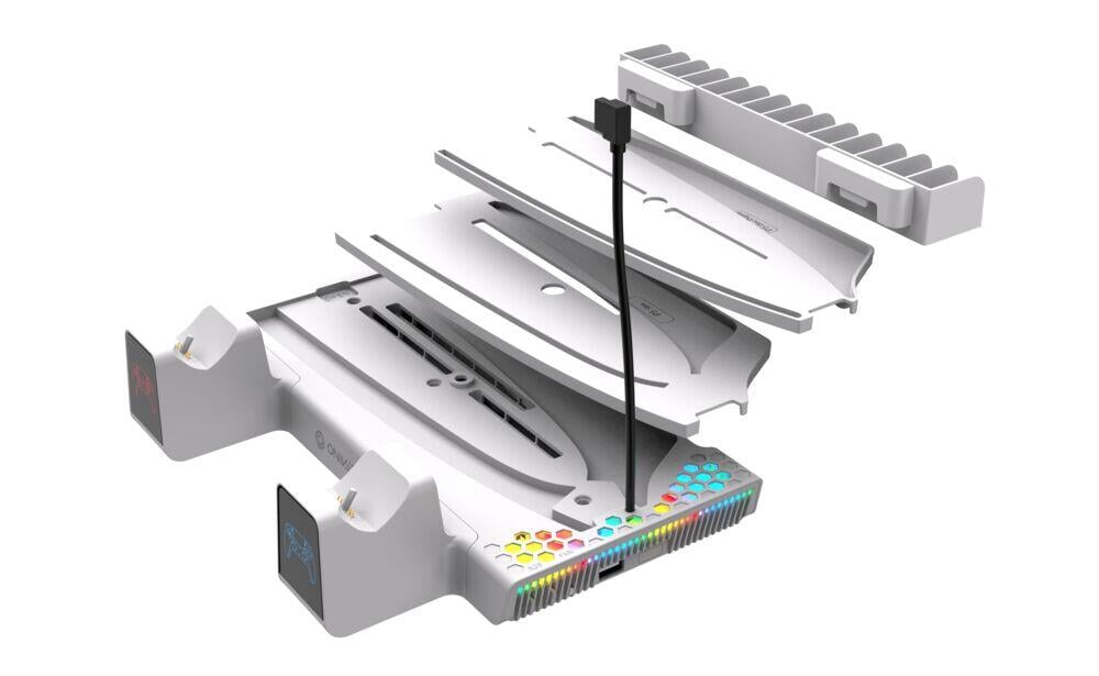 ONIVERSE Nexus 5 kjøle- og ladestativ - Hvit (PS5/PS5 Slim)