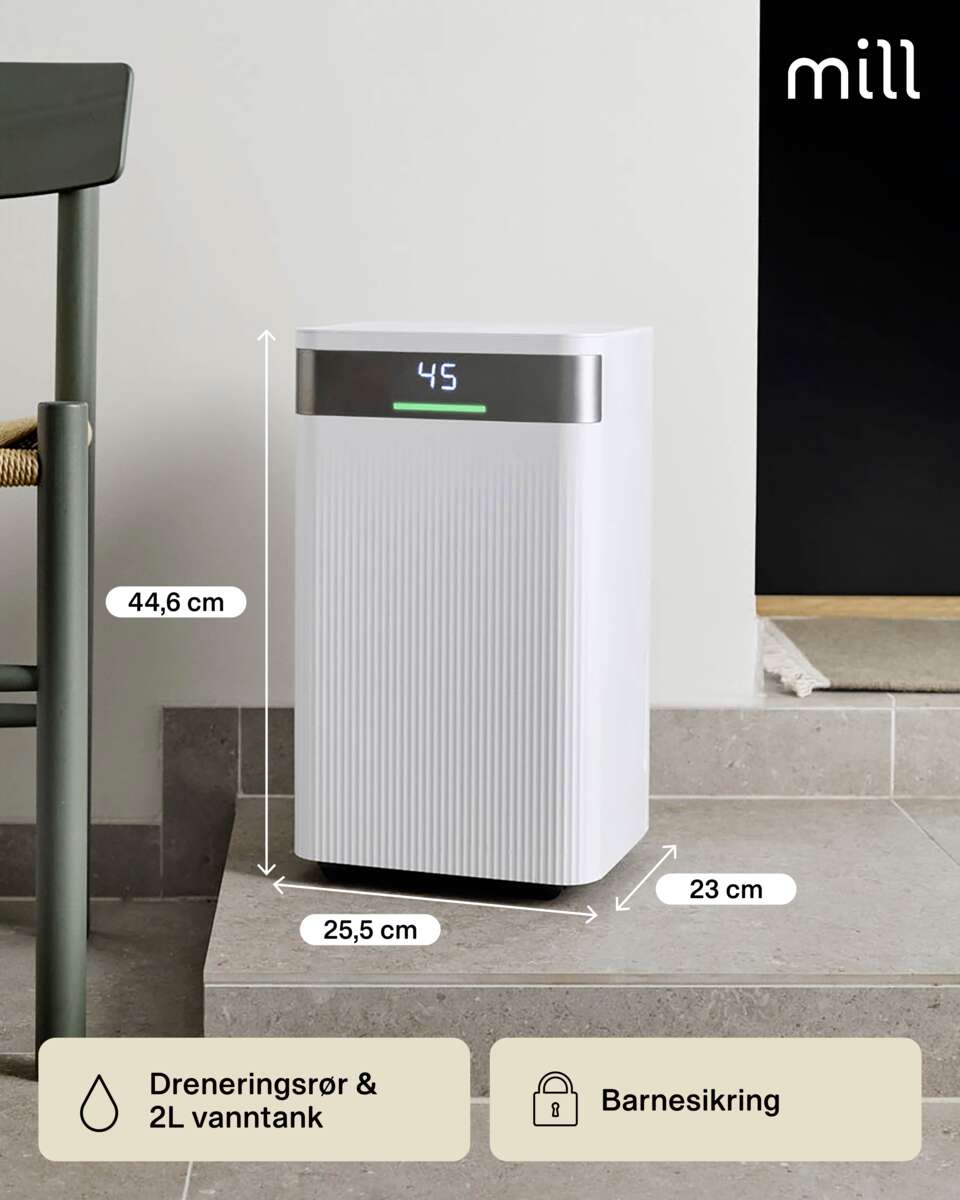 Mill MDH12 luftavfukter 12 liter