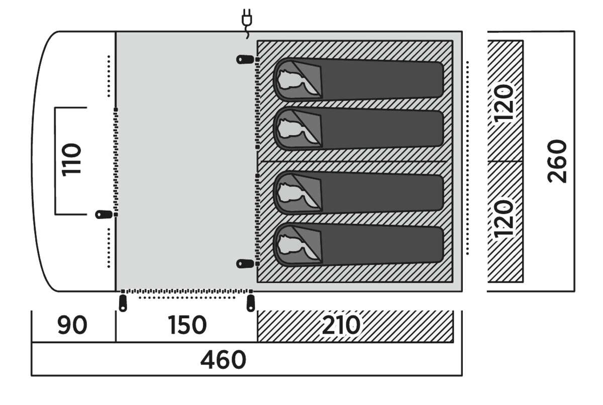 Easy Camp Skarvan 4 familietelt 2026