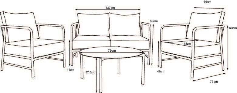 Bohem Brevik sofagruppe uten putetrekk