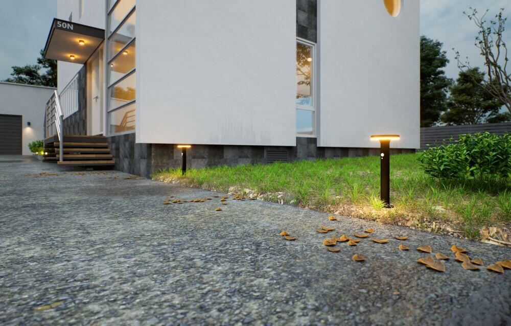 Solcelle Cambridge Bollard LED lysspyd