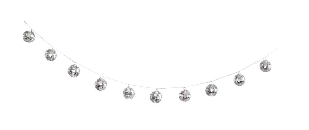 Girlander med diskokuler