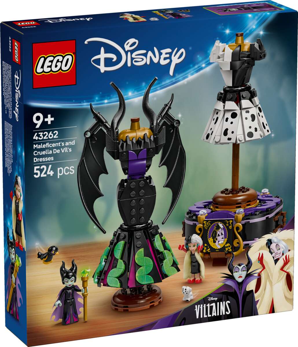 LEGO® ǀ Disney Villains Maleficents og Cruella De Vils kjoler 43262
