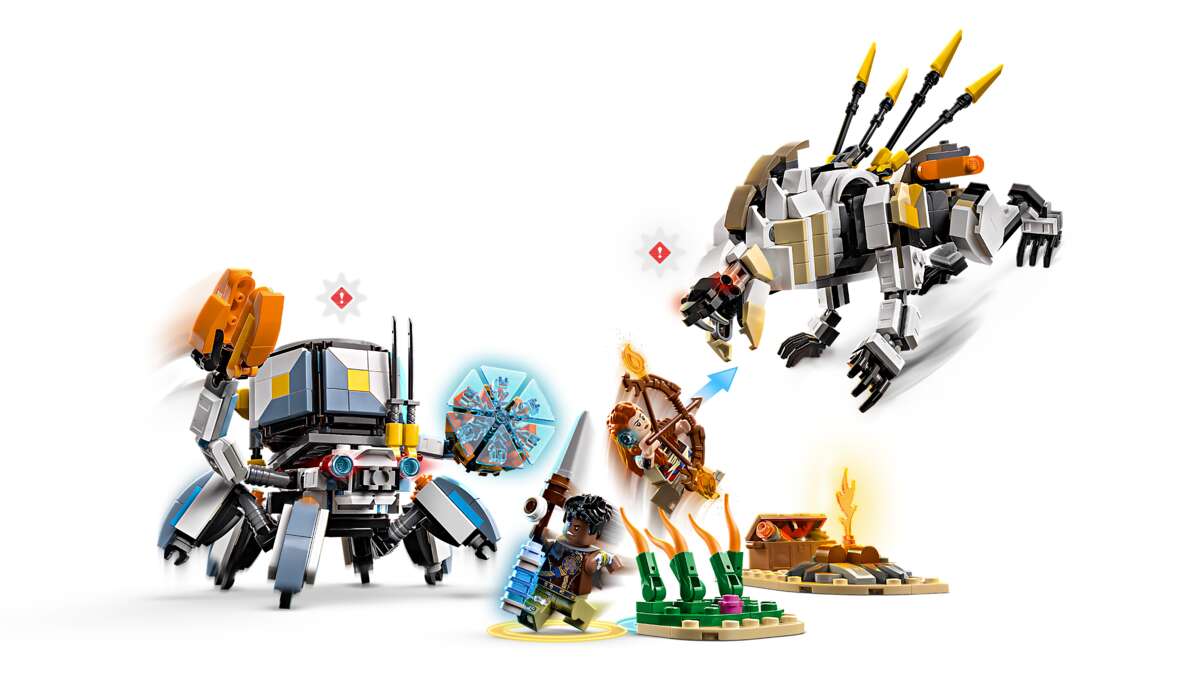 LEGO® Horizon Adventures™ Aloy og Varl mot skallvandrer og sagtann 77037
