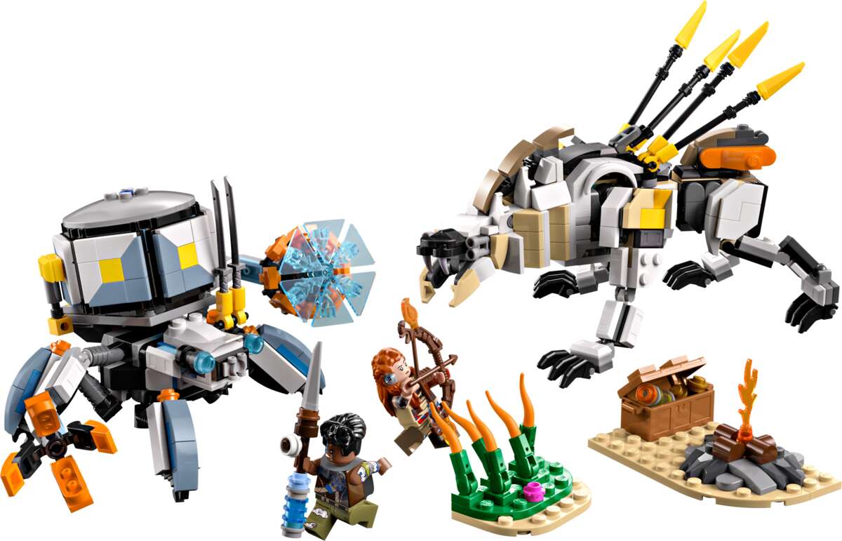 LEGO® Horizon Adventures™ Aloy og Varl mot skallvandrer og sagtann 77037