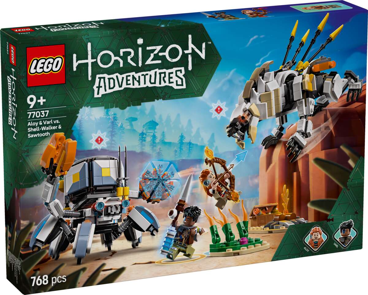 LEGO® Horizon Adventures™ Aloy og Varl mot skallvandrer og sagtann 77037
