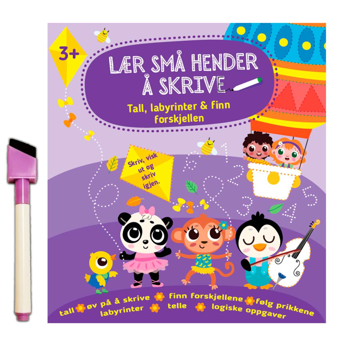 Lær små hender å skrive: Tall, labyrinter & finn forskjellen