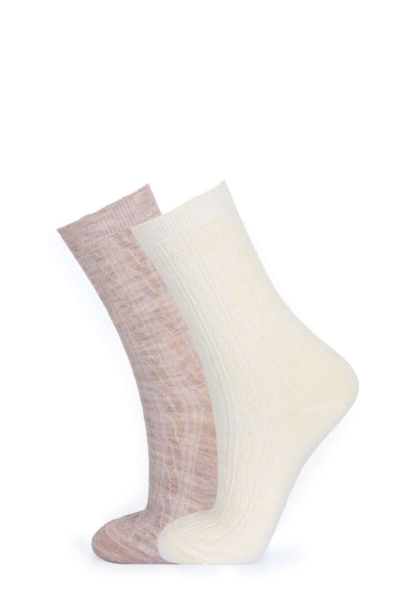 Mjuk ullsokker 2-pk unisex
