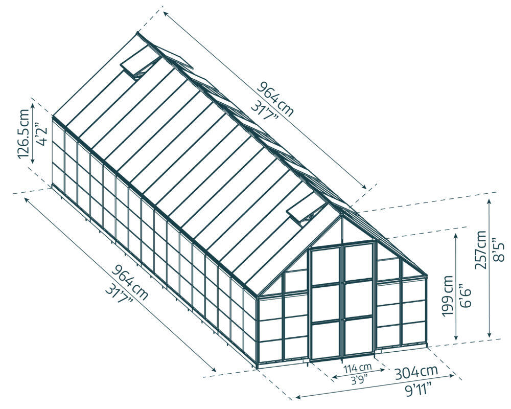 Palram Canopia Balance drivhus 28,7 m²