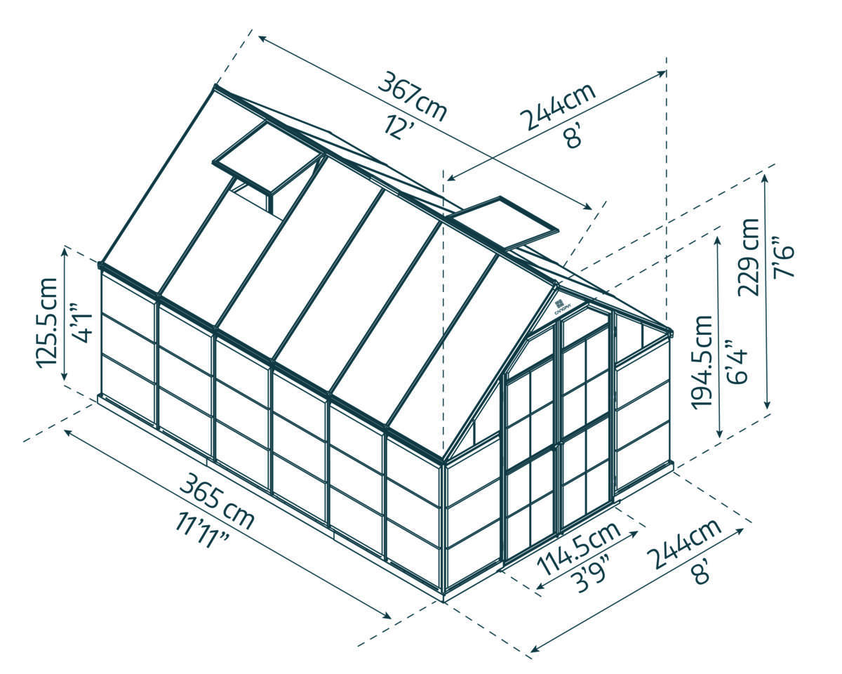 Palram - Canopia Balance drivhus 8,9 m²
