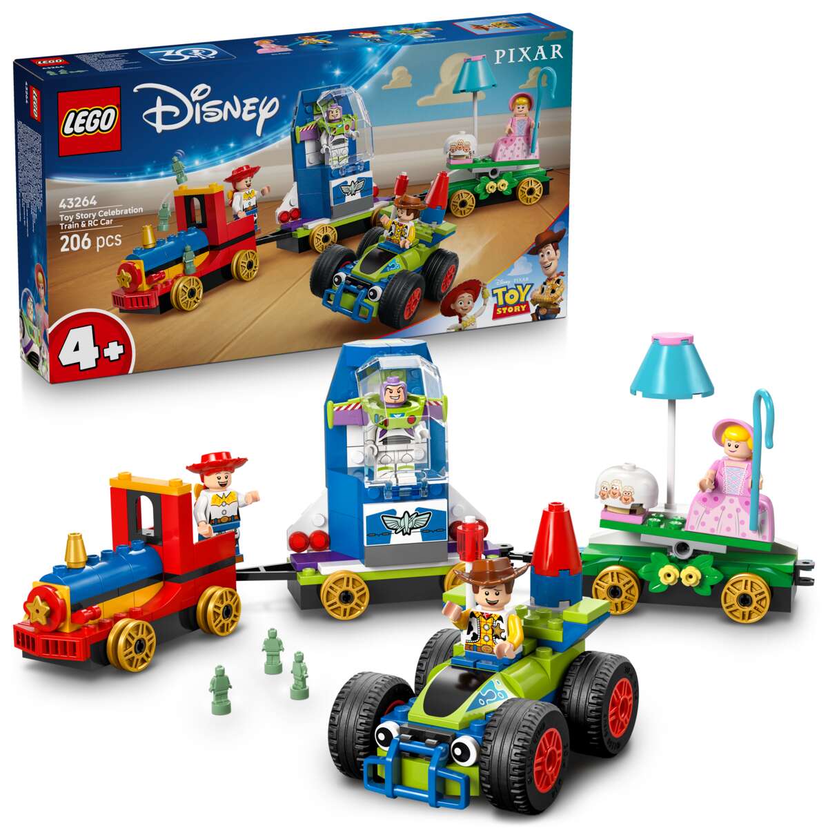 LEGO® ǀ Disney og Pixars Festtog og fjernstyrt bil fra Toy Story 43264