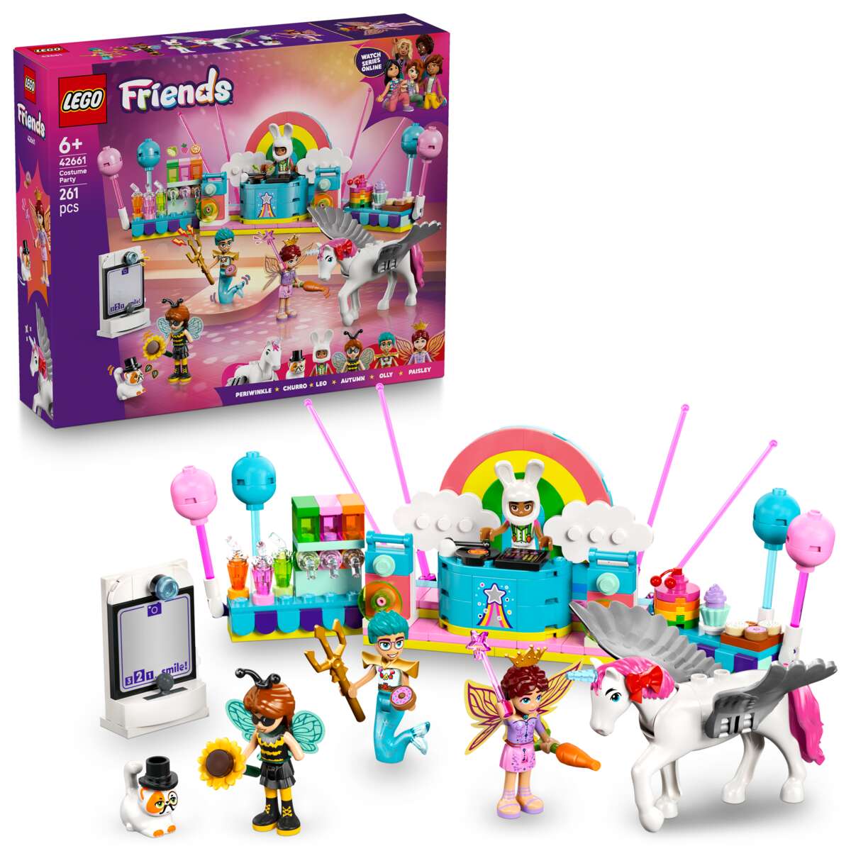 LEGO® Friends Utkledningsfest med enhjørning og alv 42661