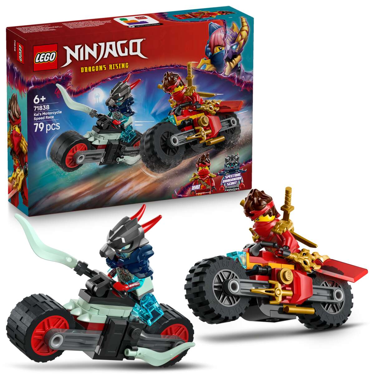 LEGO® NINJAGO® Kais fartsfylte motorsykkeljakt 71838