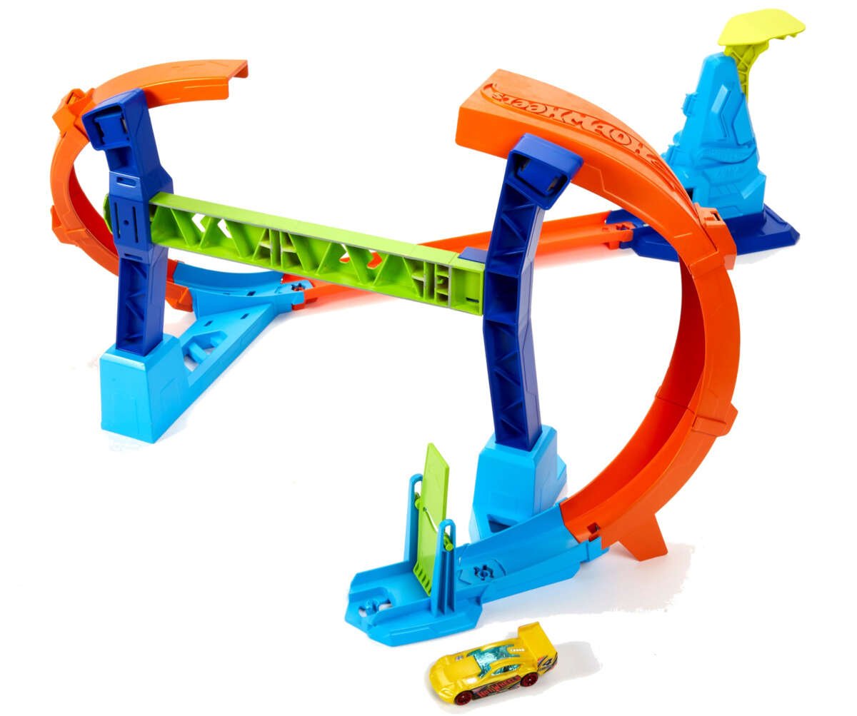 Hot Wheels® Stunt Tracks Corkscrew Jump Champion skrutrekkerhopp
