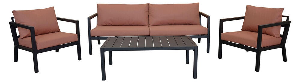Røst sofagruppe sort og rust vanntette putetrekk