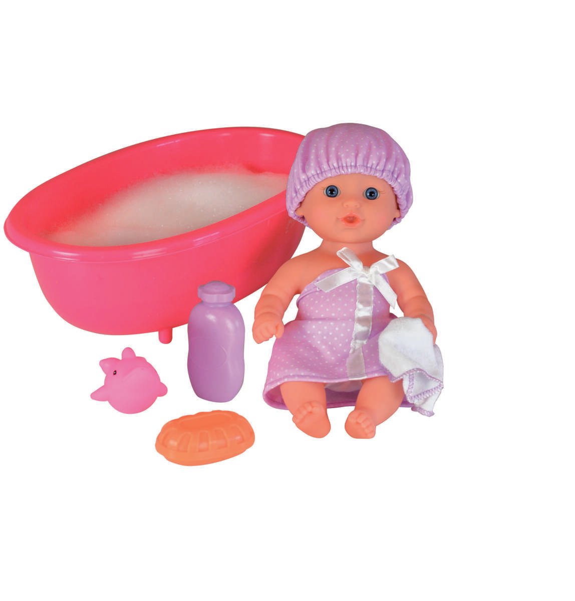 Happy Friend Mathilde dukke med badekar