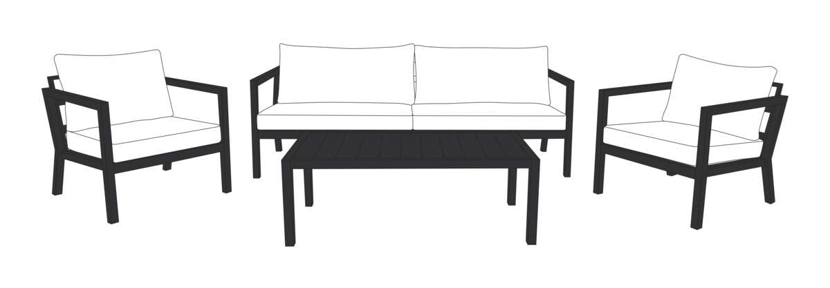 Bohem Røst sofagruppe uten putetrekk