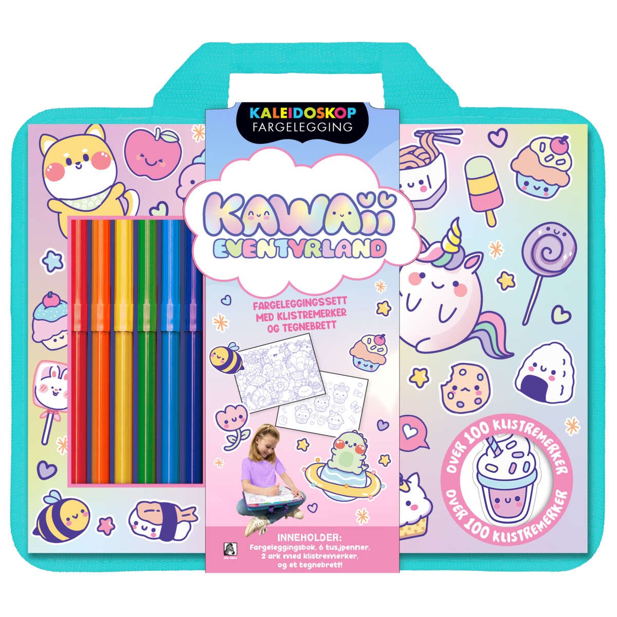 Kaleidoskop fargelegging: Kawaii eventyrland aktivitetspakke