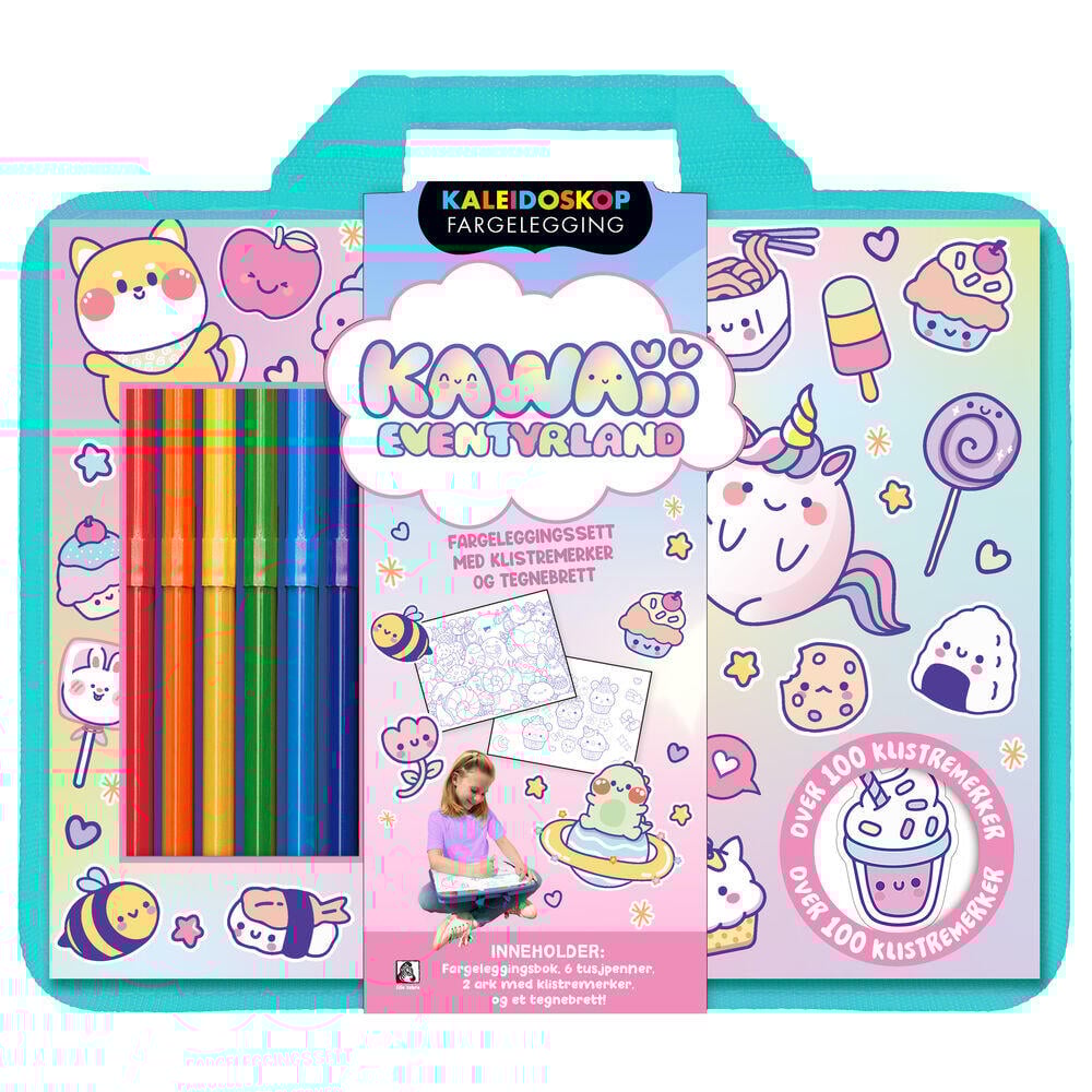 Kaleidoskop fargelegging: Kawaii eventyrland aktivitetspakke