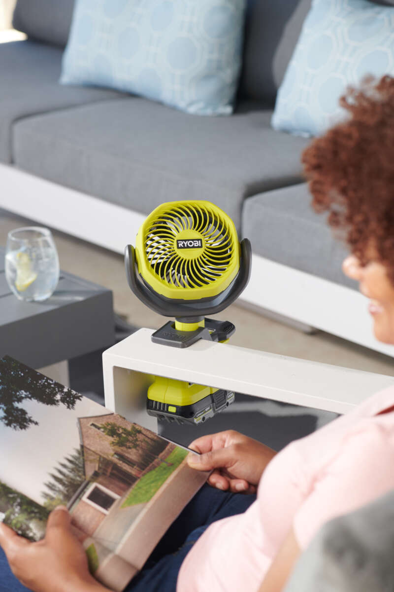 Ryobi ONE+ RCF18-0 vifte med klemme u/batteri