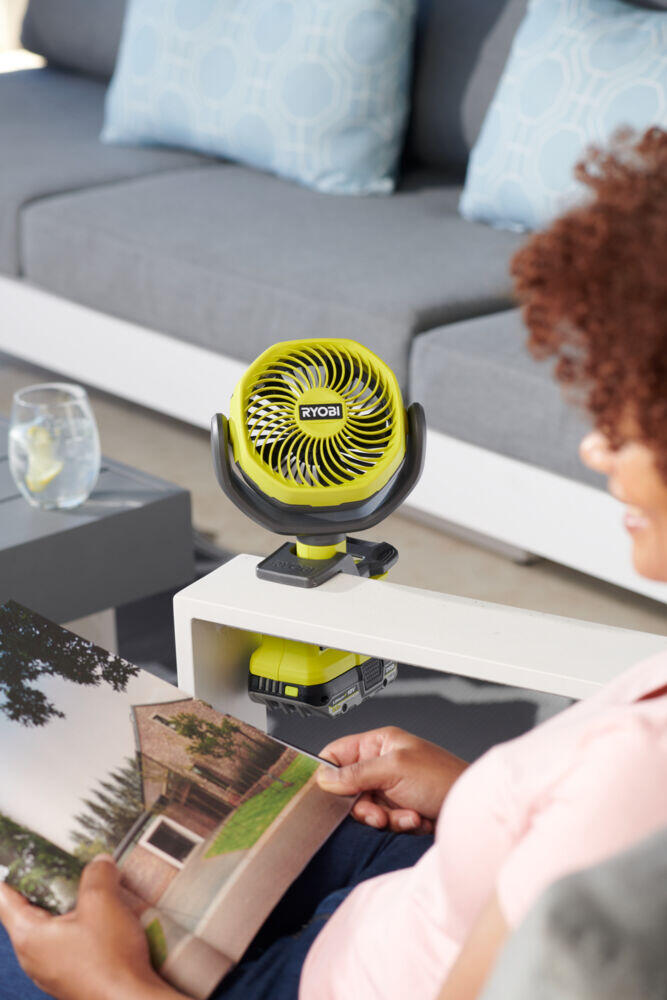 Ryobi ONE+ RCF18-0 vifte med klemme u/batteri