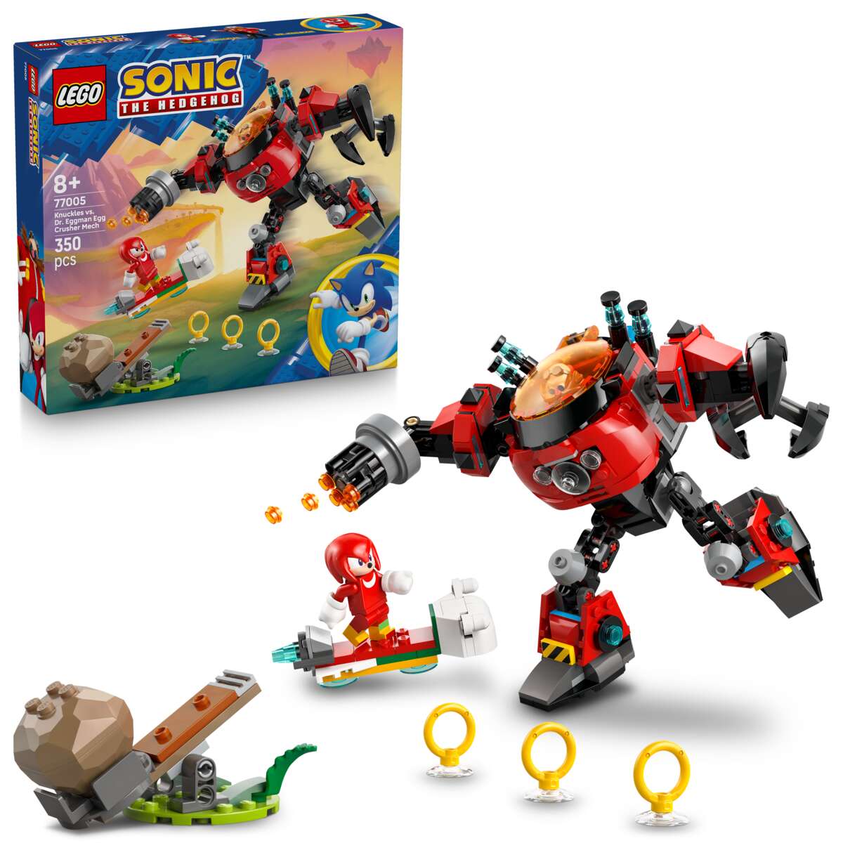 LEGO® Sonic the Hedgehog™ Knuckles mot Dr. Eggmans Egg Crusher-robot 77005