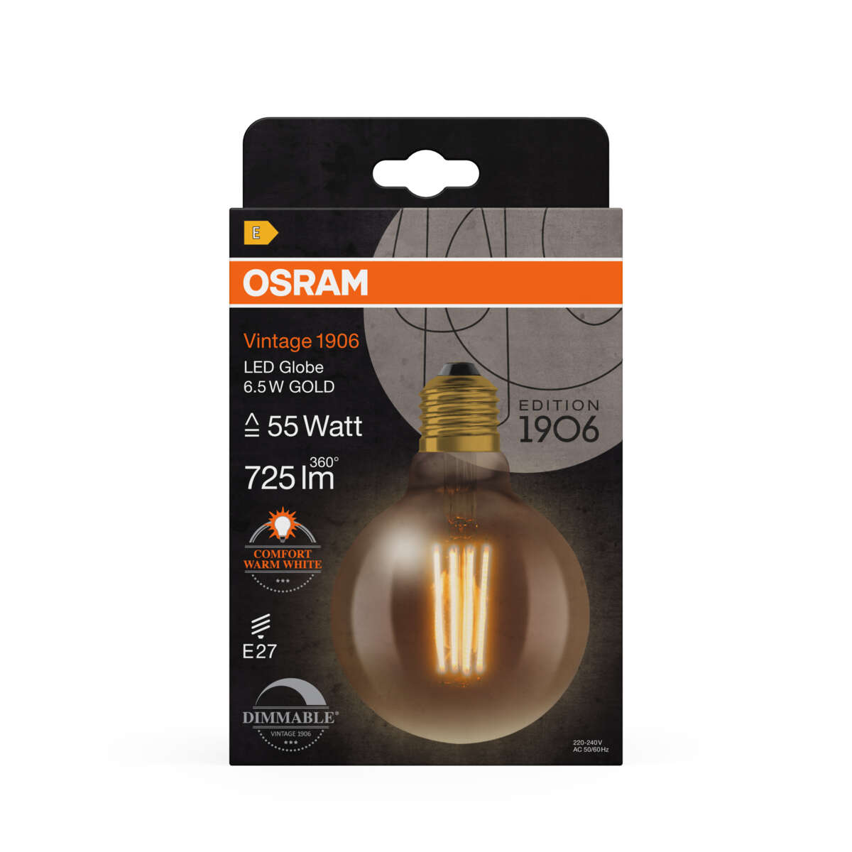 OSRAM Vintage 1906 Globe pære