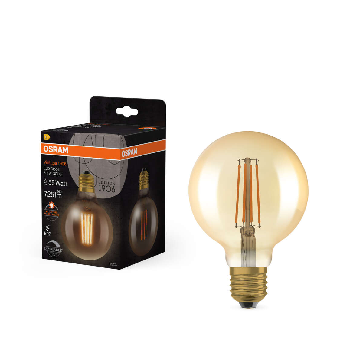 OSRAM Vintage 1906 Globe pære
