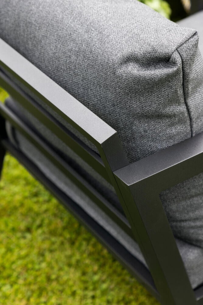 Røst sofagruppe sort og mørk grå impregnerte putetrekk