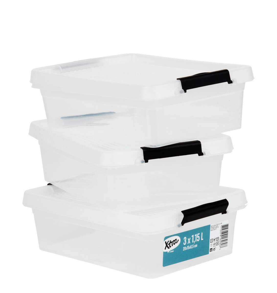 Xtra oppbevaringsboks 3 pk
