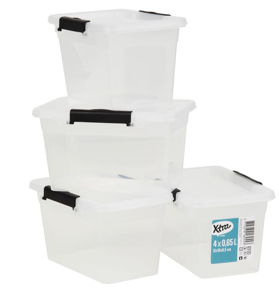 Xtra oppbevaringsboks 4 pk